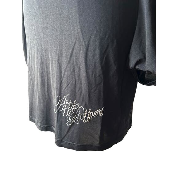 Y2K Apple Bottoms Black Long Sleeve Turtleneck Open Back Mini Dress Size Small - Picture 2 of 6